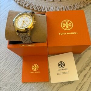 New! Tory Burch Gold and Women's Watch